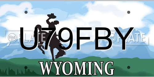 U79FBY Wyoming License Plate