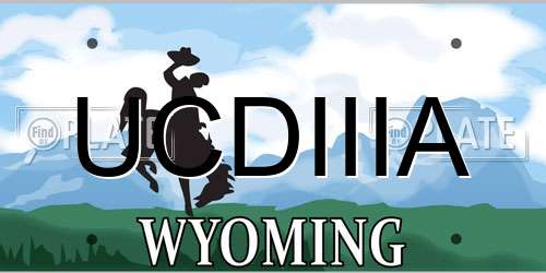 UCDIIIA Wyoming License Plate