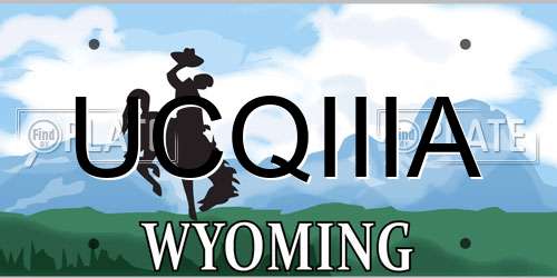 UCQIIIA Wyoming License Plate