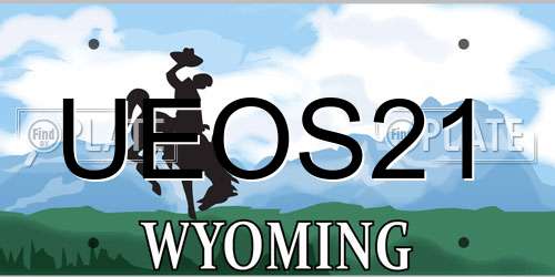 UEOS21 Wyoming License Plate