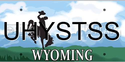 UHYSTSS Wyoming License Plate