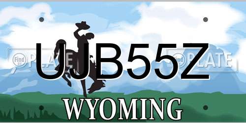 UJB55Z Wyoming License Plate