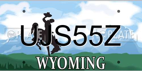 UJS55Z Wyoming License Plate
