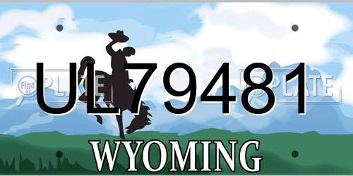 UL79481 Wyoming License Plate
