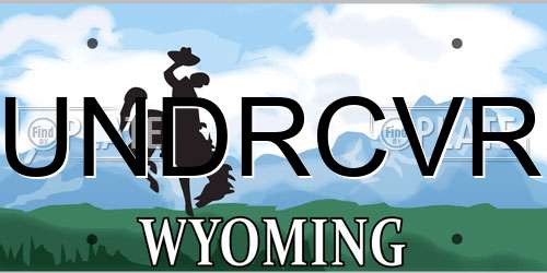 UNDRCVR Wyoming License Plate