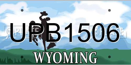 UPB1506 Wyoming License Plate