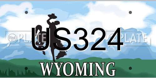 US324 Wyoming License Plate