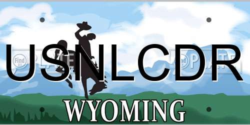USNLCDR Wyoming License Plate