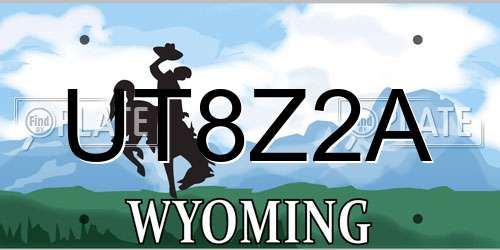 UT8Z2A Wyoming License Plate