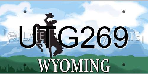 UTG269 Wyoming License Plate