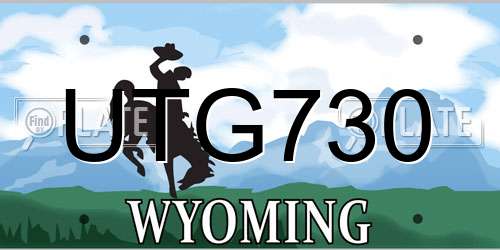 UTG730 Wyoming License Plate