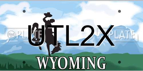 UTL2X Wyoming License Plate