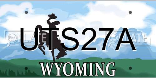 UTS27A Wyoming License Plate