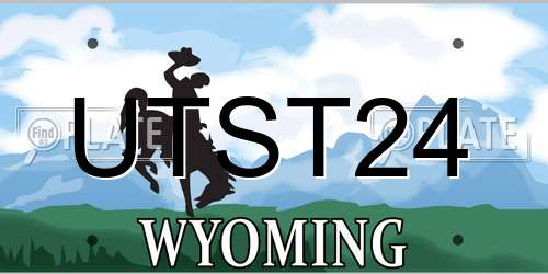 UTST24 Wyoming License Plate
