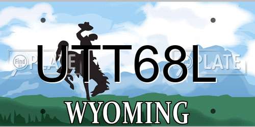 UTT68L Wyoming License Plate