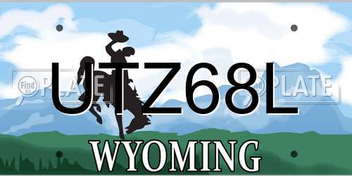 UTZ68L Wyoming License Plate