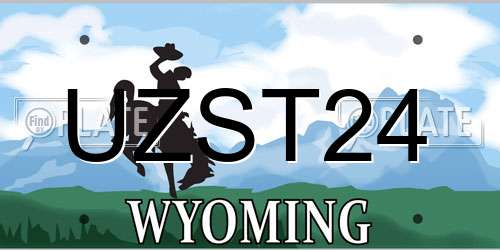 UZST24 Wyoming License Plate