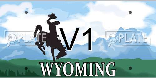 V1 Wyoming License Plate