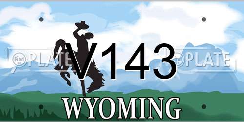 V143 Wyoming License Plate