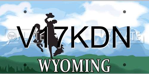 V17KDN Wyoming License Plate