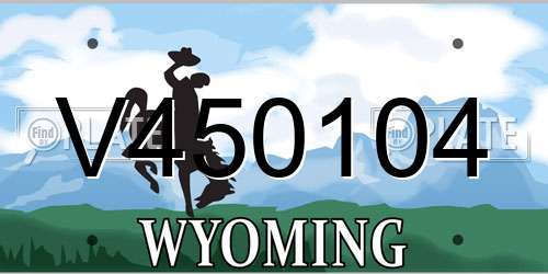 V450104 Wyoming License Plate