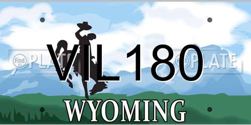 VIL180 Wyoming License Plate
