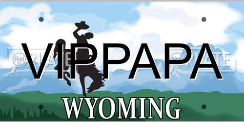 VIPPAPA Wyoming License Plate