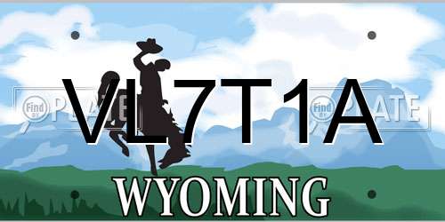 VL7T1A Wyoming License Plate