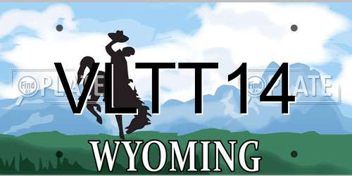 VLTT14 Wyoming License Plate