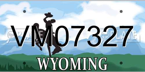 VM07327 Wyoming License Plate