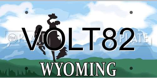 VOLT82 Wyoming License Plate