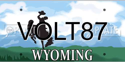 VOLT87 Wyoming License Plate
