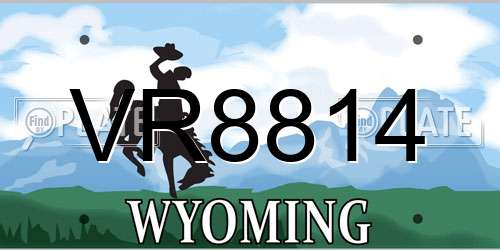 VR8814 Wyoming License Plate