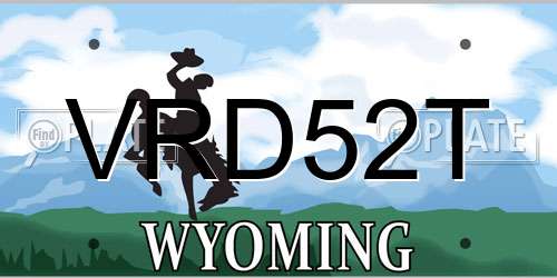 VRD52T Wyoming License Plate