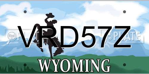 VRD57Z Wyoming License Plate