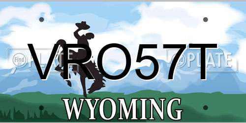 VRO57T Wyoming License Plate