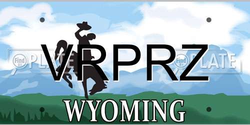 VRPRZ Wyoming License Plate