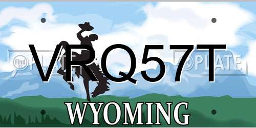 VRQ57T Wyoming License Plate
