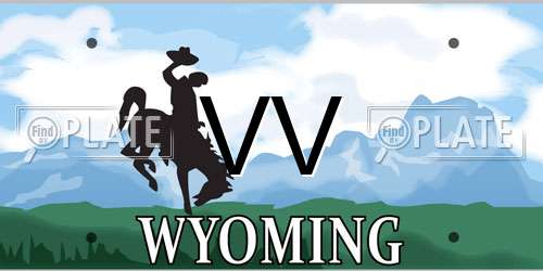 VV Wyoming License Plate