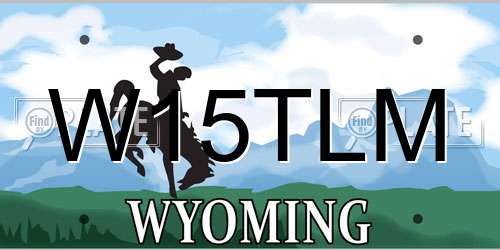 W15TLM Wyoming License Plate