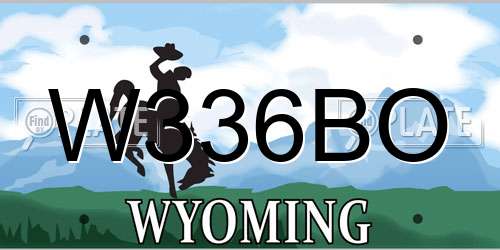 W336BO Wyoming License Plate