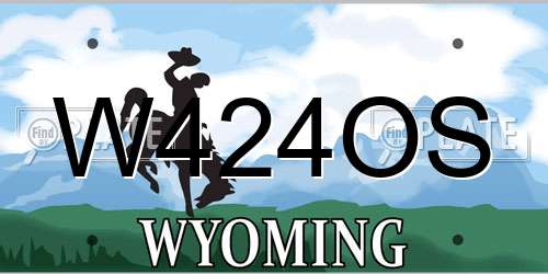 W424OS Wyoming License Plate