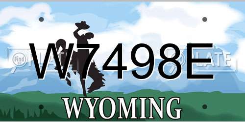 W7498E Wyoming License Plate