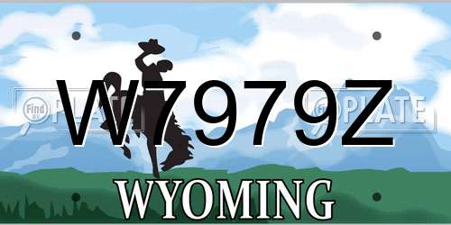 W7979Z Wyoming License Plate