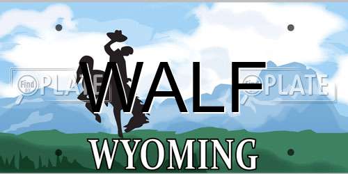 WALF Wyoming License Plate