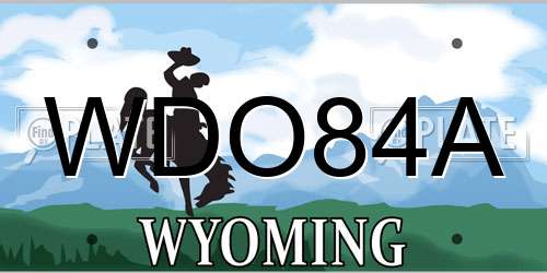 WDO84A Wyoming License Plate