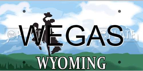 WEGAS Wyoming License Plate