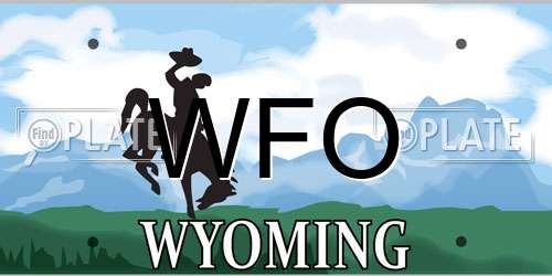 WFO Wyoming License Plate