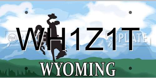 WH1Z1T Wyoming License Plate