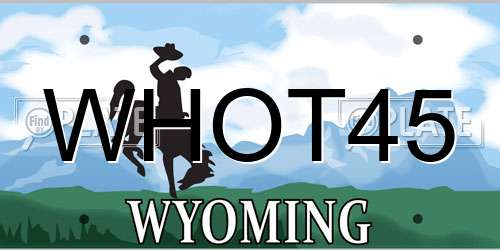 WHOT45 Wyoming License Plate